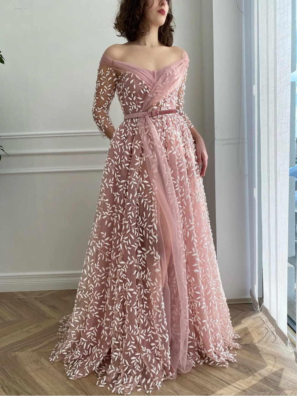 Teuta Matoshi Blush Pink Floral Maxi Gown - Picture 13 of 13